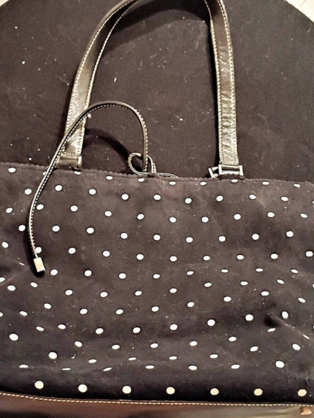 Kate Spade Polka Dot Tote in Black & White